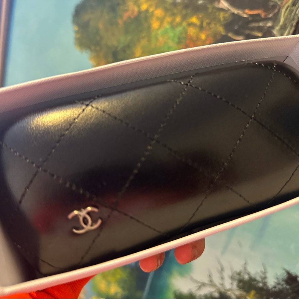 CHANEL quilted Eyeglasses CASE